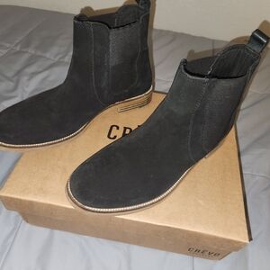 Crevo Black Suede Chelsea Boots